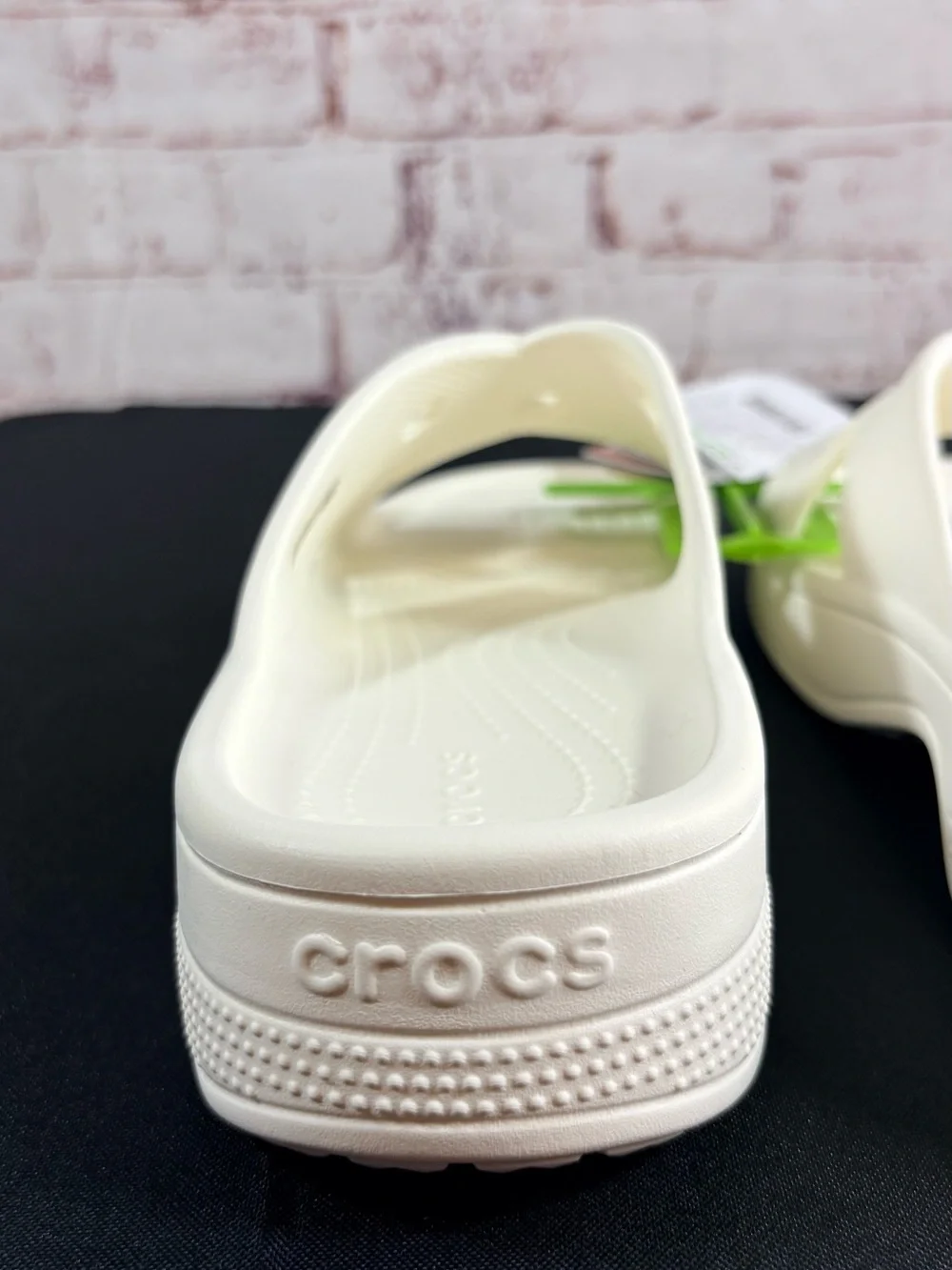 CROCS women White Crisscross Slide Sandals